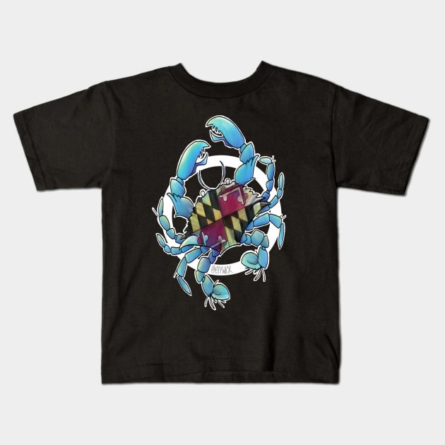 maryland blue crab Kids T-Shirt by elywick